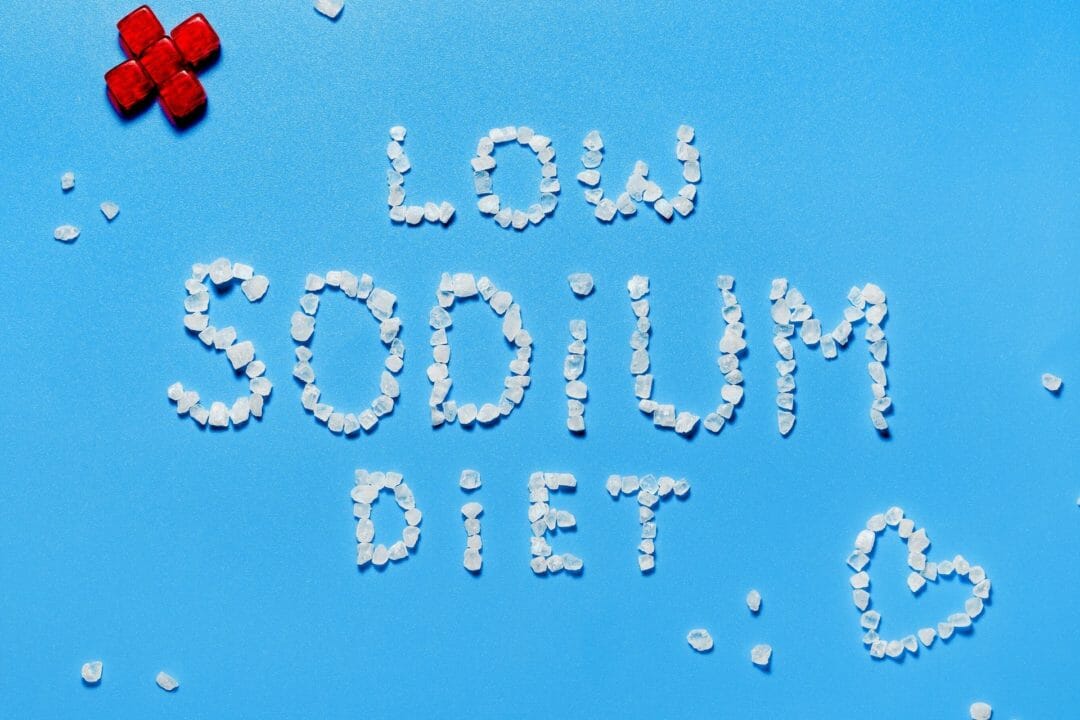 low sodium diet words made out of grains of salt